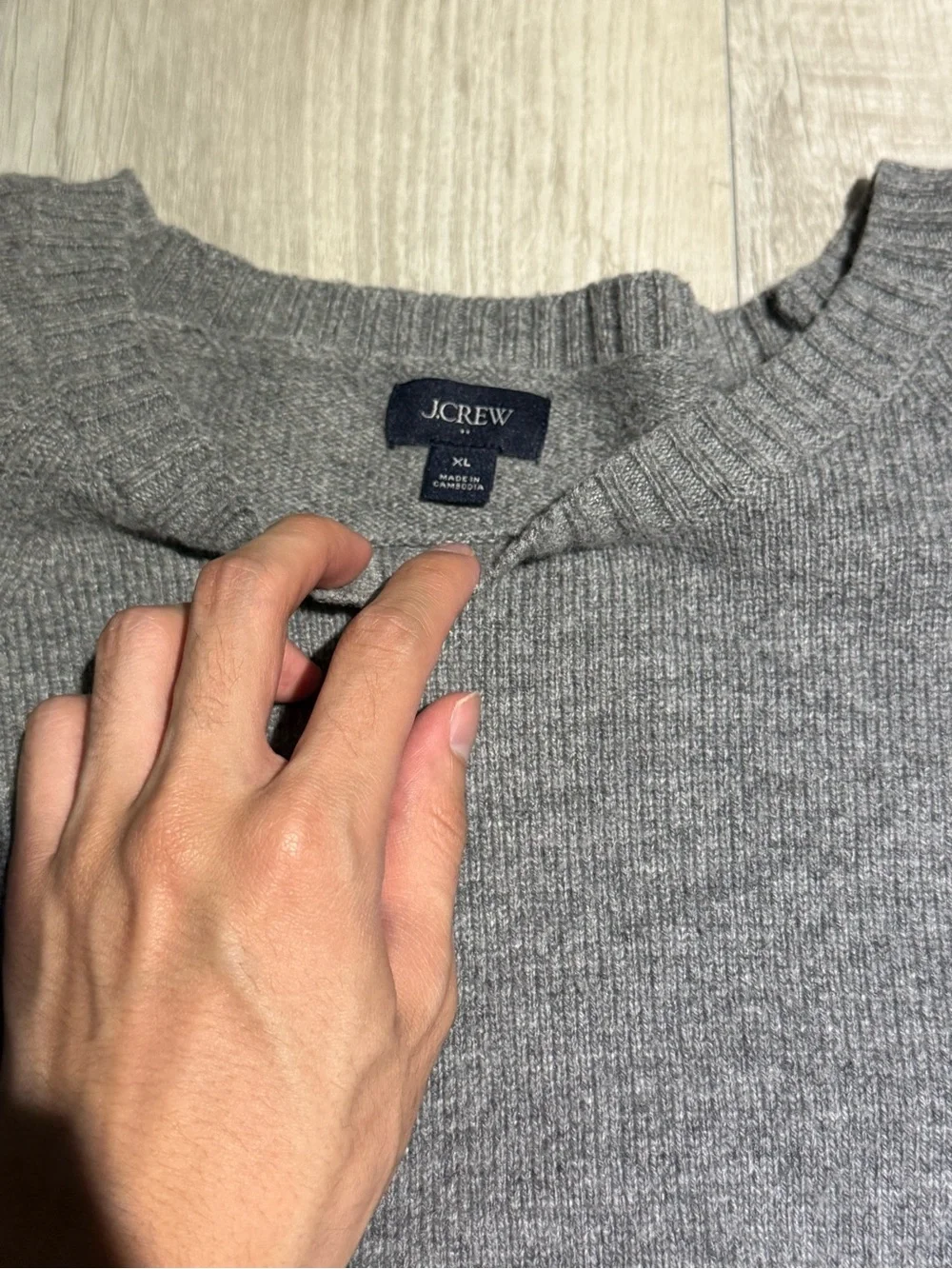 J.Crew Factory Men's Gray Crewneck Sweater